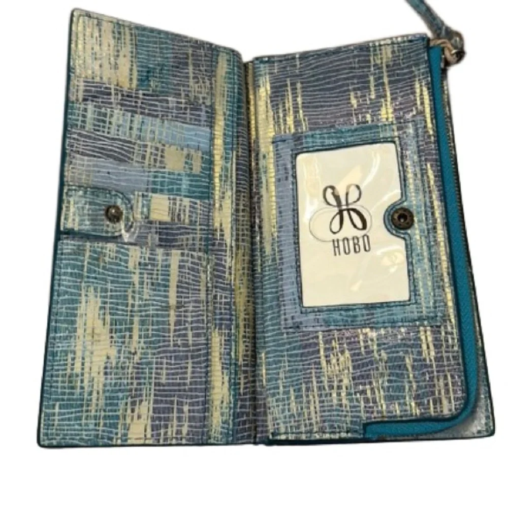 NWT HOBO Gracie Leather Wallet In Cracked Glass - Picture 6 of 13